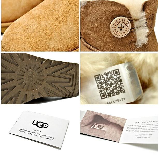 UGG（アグ） ブーツ レディース ムートンブーツ ミニ ベイリーボタン