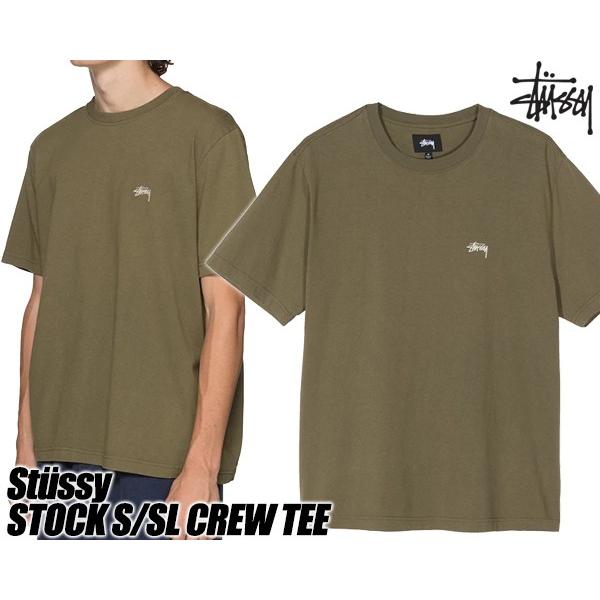 ステューシー Tシャツ STUSSY STOCK S/SL CREW OLIVE TEE 1140137 オリーブ｜ltd-online