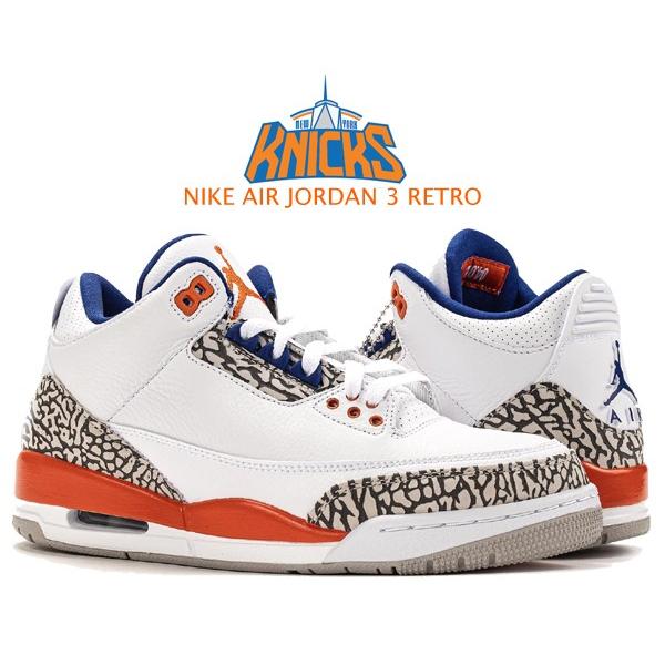 ナイキ エアジョーダン 3 NIKE AIR JORDAN 3 RETRO KNICKS white/old royaluniv