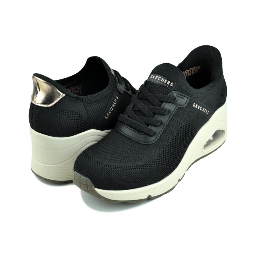 【未使用級】スケッチャーズ スリップインズ UNO WEDGE スニーカー 黒 SKECHERS（スケッチャーズ） スニーカー 「SKECHERS」UNO WEDGE - HI