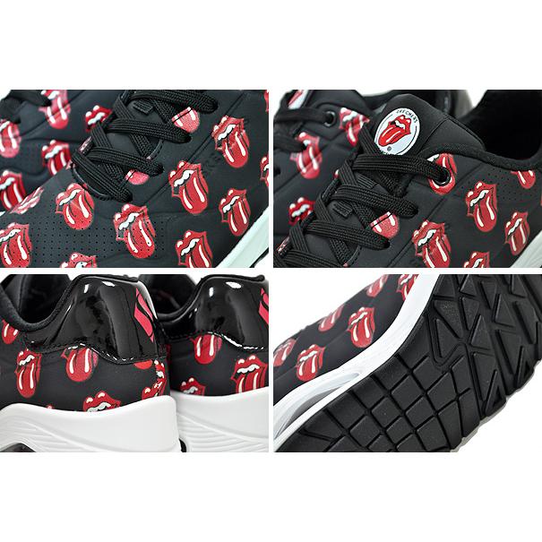 スケッチャーズ ウノ ザ・ローリング・ストーンズ SKECHERS UNO SAY IT LOUD BLACK/RED 177964-bkrd ブラック レディース コラボレッド 厚底｜ltd-online｜04