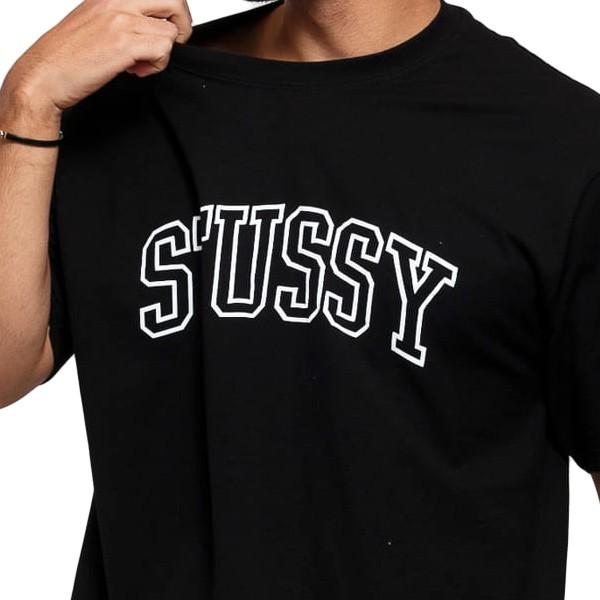 STUSSY ステューシー Tシャツ COLLEGIATE ARC TEE BLACK 1904469