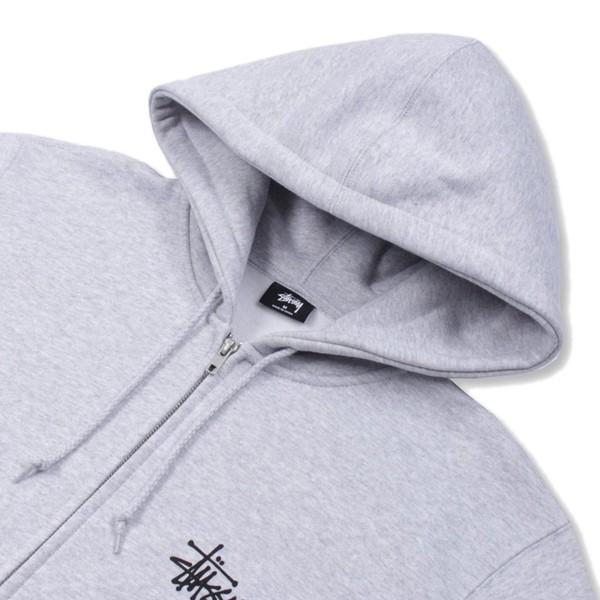 STUSSY ステューシー ジップアップ パーカー BASIC ZIP HOOD ASH STUSSY ステューシー ジップアップ パーカー BASIC ZIP HOOD ASH