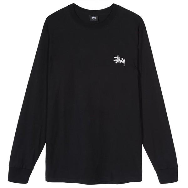 STUSSY ステューシーロングスリーブ Tシャツ BASIC LS TEE BLACK