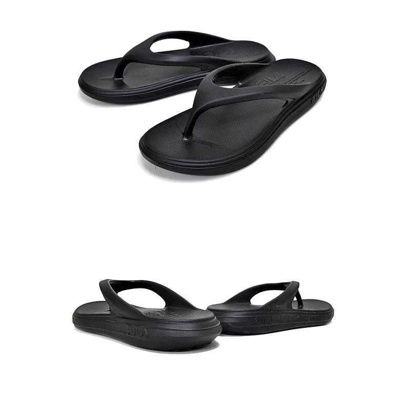 FILA フィラ サフィ トング サンダル SUFFY THONG Black/Black