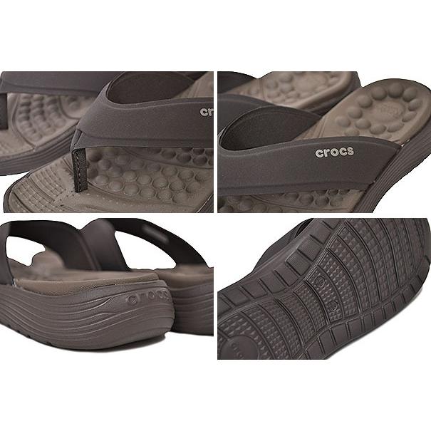 クロックス リバイバ フリップ レディース crocs REVIVA FLIP M ESPRESO/ESPRESO 205715-22z フリップ フロップ サンダル 鼻緒 ブラウン｜ltd-online｜04