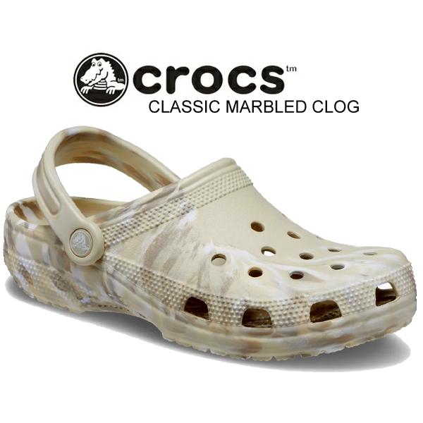 crocs（クロックス） クラシック マーブル クロッグ crocs CLASSIC MARBLED CLOG BONE/MULTI ...