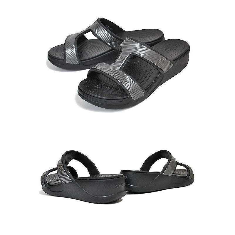 ろっくろーん crocs（クロックス） モントレー メタリック スリッポン ウェッジ