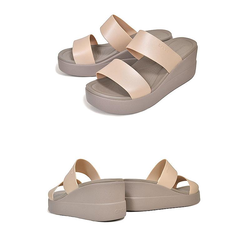 crocs（クロックス） ブルックリン メタリックミッド ウェッジ