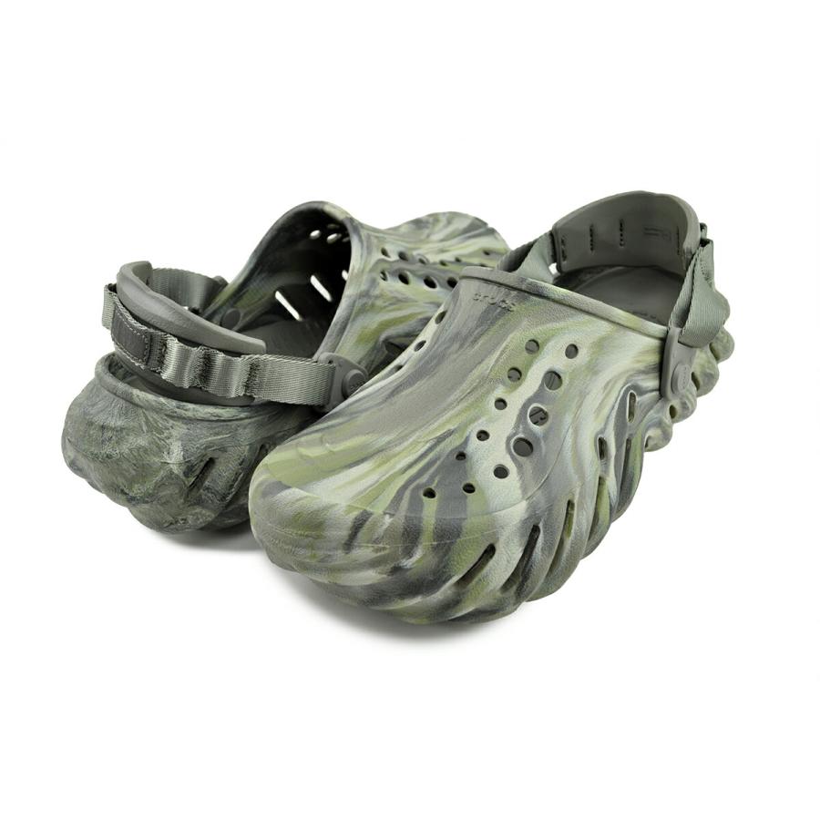 crocs（クロックス） エコー マーブルド クロッグ ダスティオリーブ