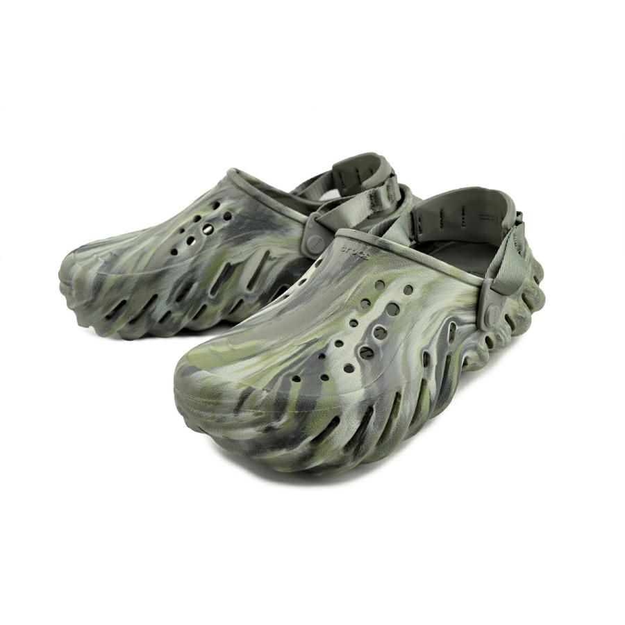 crocs（クロックス） エコー マーブルド クロッグ ダスティオリーブ