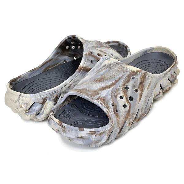 crocs クロックス エコー マーブル スライド ECHO MARBLED SLIDE