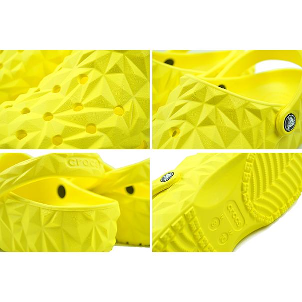 CROCS クロッグサンダル グレー/イエロー*6 クロックス（crocs）（キッズ）ジュニア サンダル クラシック