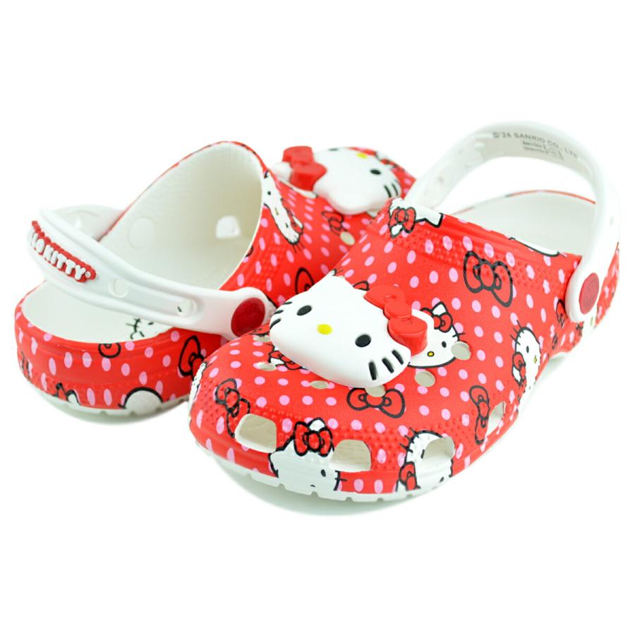 crocs（クロックス） ハローキティ レッド クラシック クロッグ キッズ