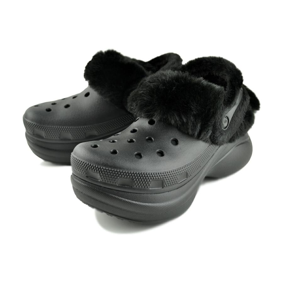 り  crocs ベイクロッグ BLACK 23cm crocs（クロックス） ベイ ラインド クロッグ ブラック crocs BAE