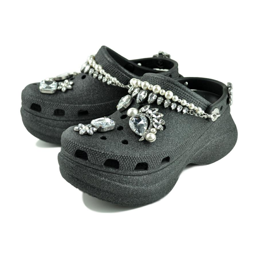 crocs（クロックス） ベイ ウェディング グリッター クロッグ ブラック