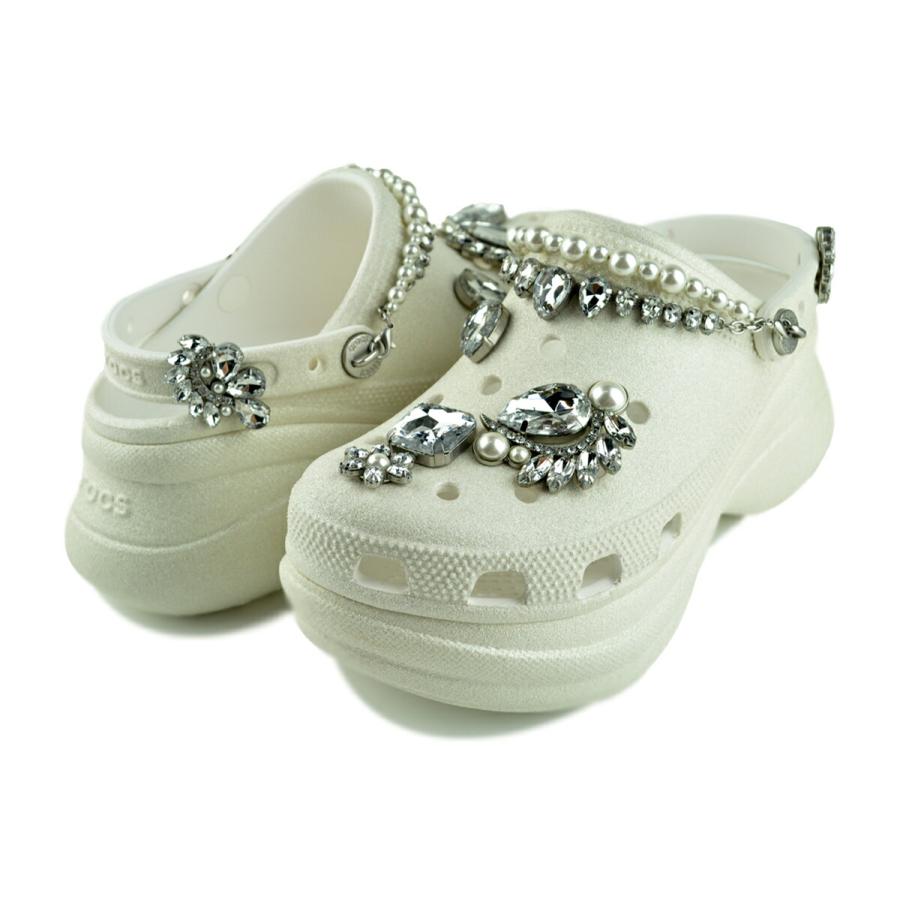 crocs（クロックス） ベイ ウェディング グリッター クロッグ ホワイト