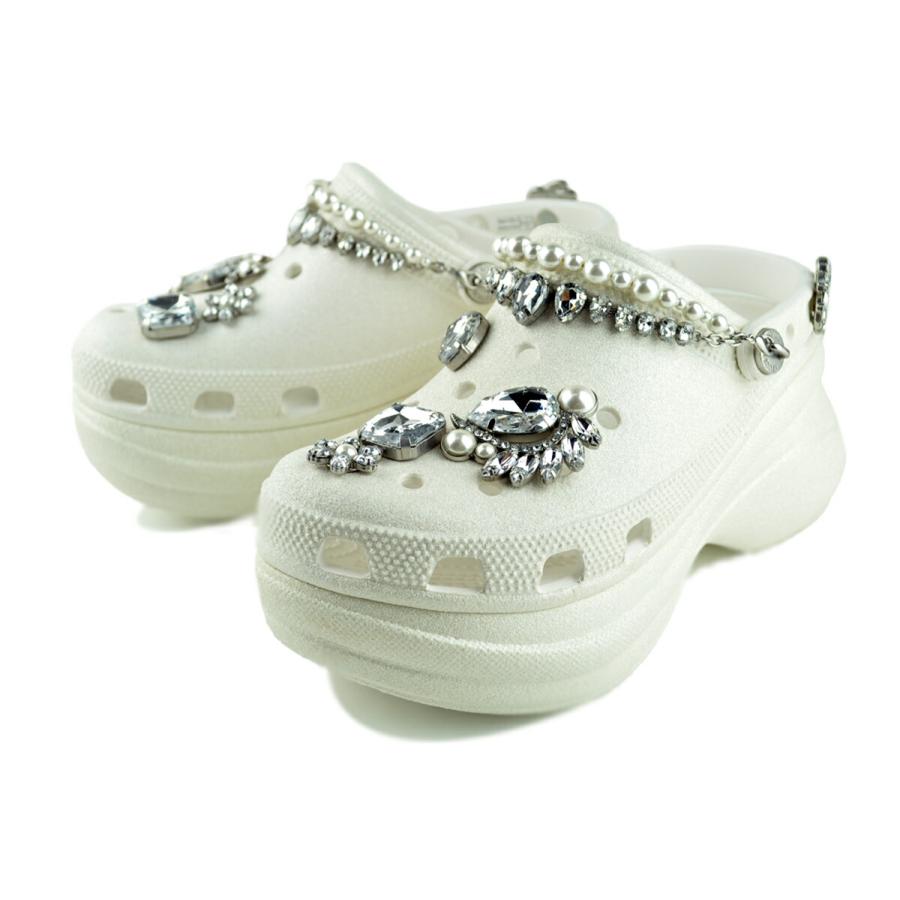 crocs（クロックス） ベイ ウェディング グリッター クロッグ ホワイト