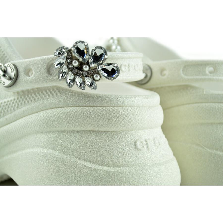 crocs（クロックス） ベイ ウェディング グリッター クロッグ ホワイト