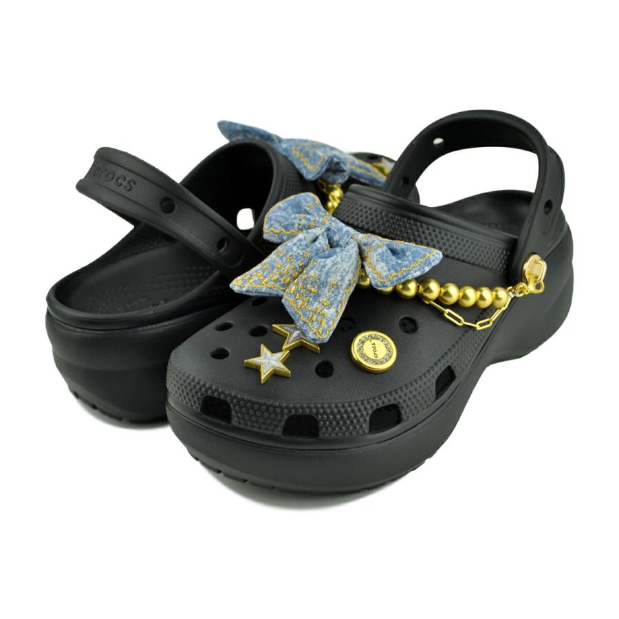 crocs（クロックス） クラシック プラットフォーム デニム グリッツ