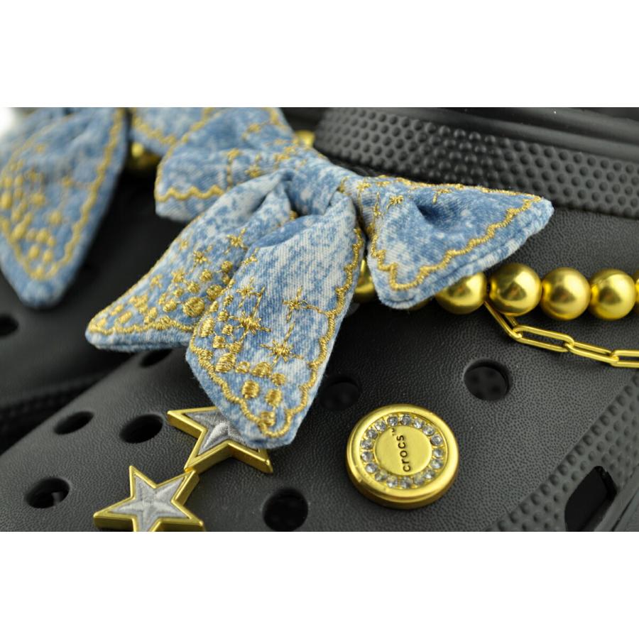 crocs（クロックス） クラシック プラットフォーム デニム グリッツ