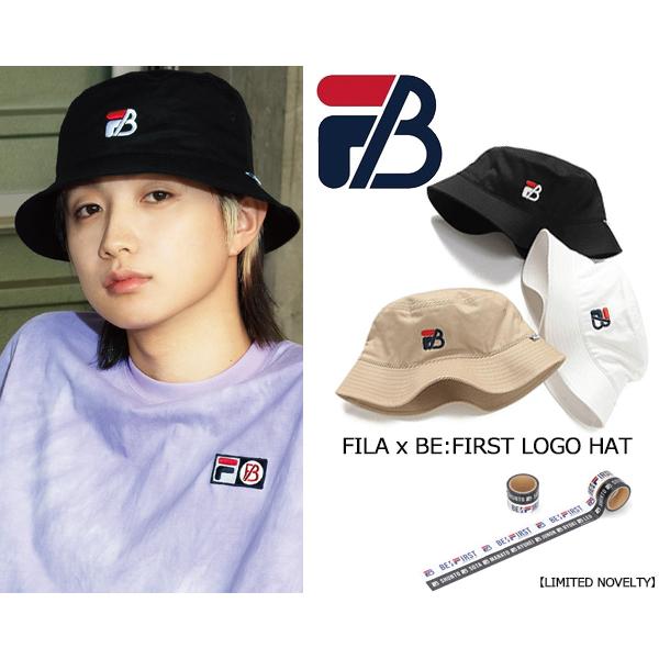 FILA BE:FIRST コラボ ロゴバケットハット ホワイト FILA（フィラ） × ビーファースト バケットハット FILA x BE:FIRST