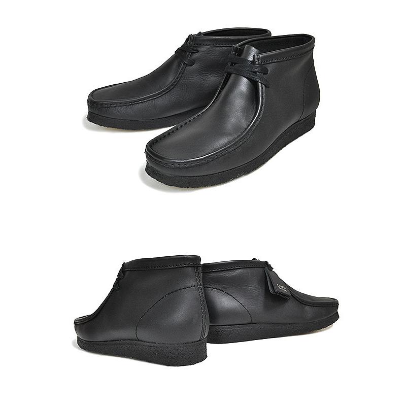 クラークス ワラビー ブーツ CLARKS WALLABEE BOOT BLACK LEATHER 26155512 ブラック レザー メンズ ワラビー アンクルブーツ｜ltd-online｜03