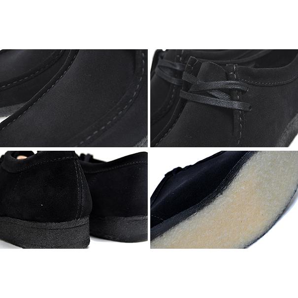 クラークス ワラビー CLARKS WALLABEE BLACK SUEDE 26155519 モカシン シューズ カジュアル ブラック スウェード クレープソール スエード｜ltd-online｜04