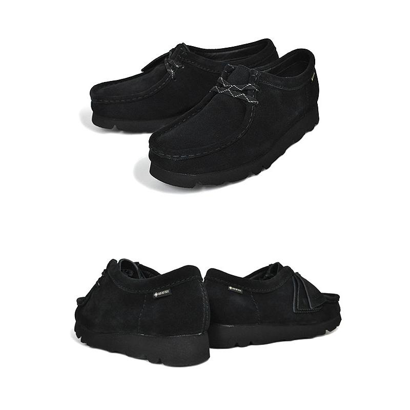 クラークス ワラビー ゴアテックス ウィメンズ CLARKS W WALLABEE GORE-TEX BLACK SUEDE 26169024 レディース ブラック スウェード スエード 防水 VIBRAMソール｜ltd-online｜03