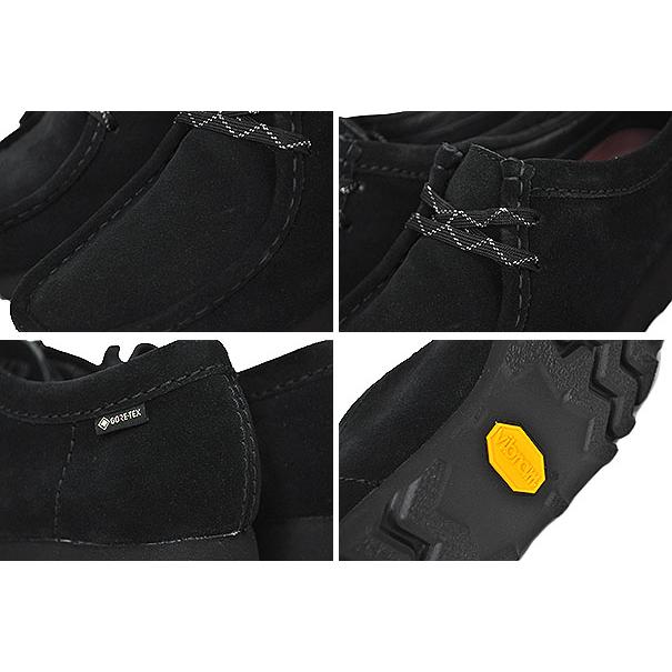 クラークス ワラビー ゴアテックス ウィメンズ CLARKS W WALLABEE GORE-TEX BLACK SUEDE 26169024 レディース ブラック スウェード スエード 防水 VIBRAMソール｜ltd-online｜04