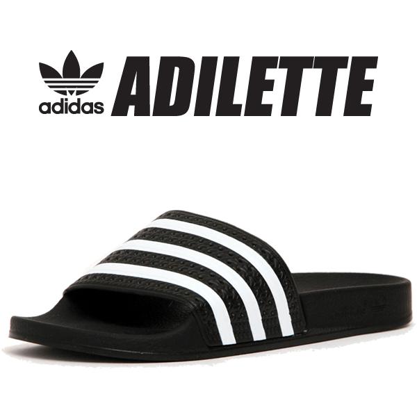 adidas（アディダス） アディレッタ adidas ADILETTE black1/wht-blk1