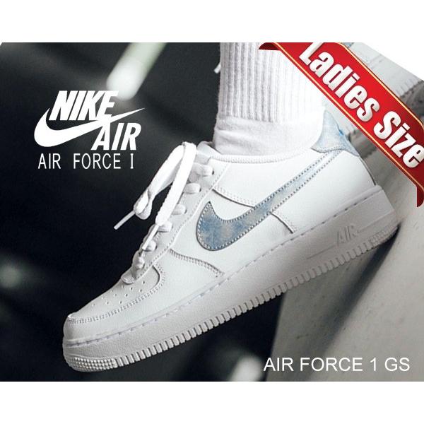 NIKE（ナイキ） エアフォース 1 GS NIKE AIR FORCE 1 (GS) white/royal