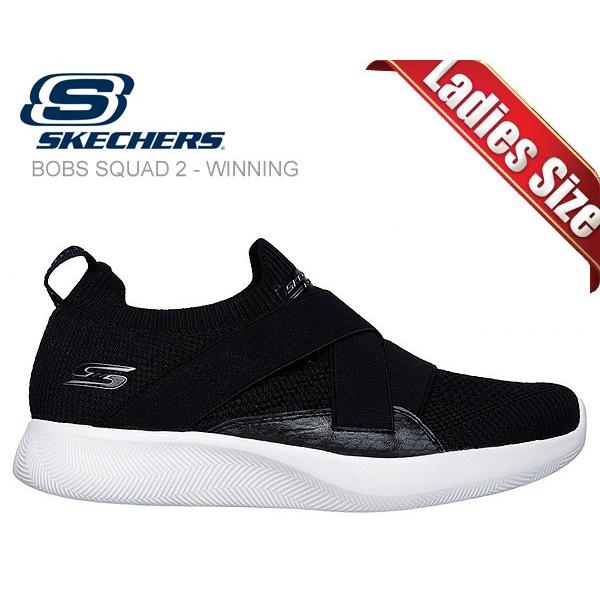 スケッチャーズ ボブススクワッド SKECHERS BOBS SQUAD 2 WINNING BLACK レディース スニーカー スリッポン ブラック　32806 blk｜ltd-online