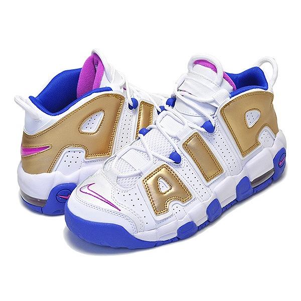 ナイキ エアモアアップテンポ GS NIKE AIR MORE UPTEMPO GS white/fuchsia blast-m.gold　スニーカー レディース ウィメンズ 415082-106 ゴールド モアテン｜ltd-online｜02