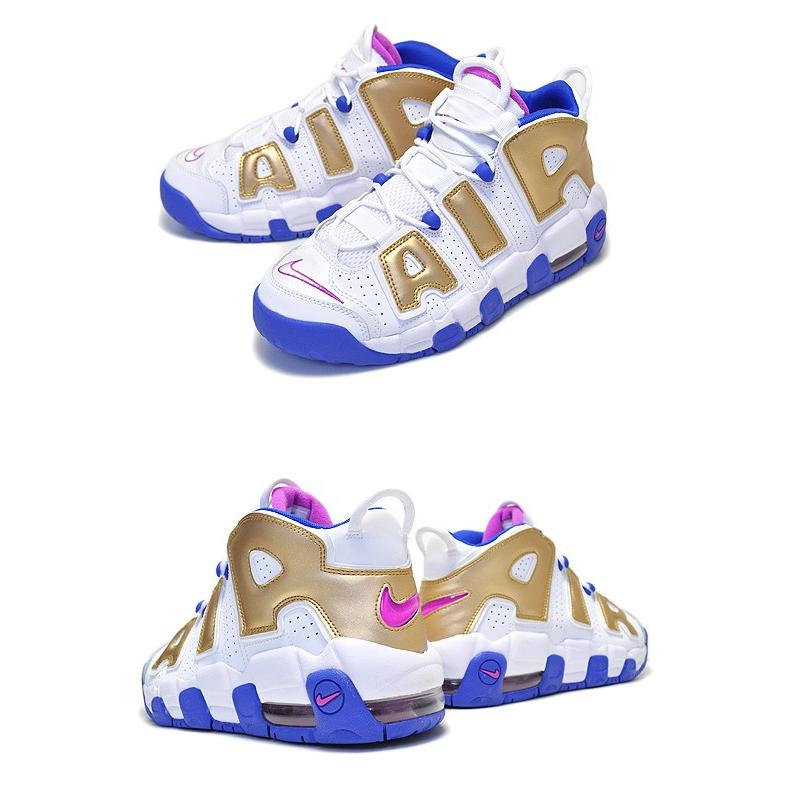 ナイキ エアモアアップテンポ GS NIKE AIR MORE UPTEMPO GS white/fuchsia blast-m.gold　スニーカー レディース ウィメンズ 415082-106 ゴールド モアテン｜ltd-online｜03