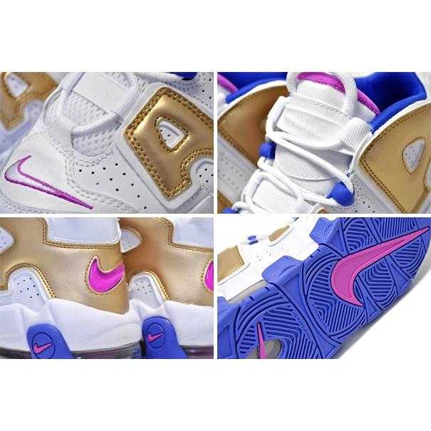 ナイキ エアモアアップテンポ GS NIKE AIR MORE UPTEMPO GS white/fuchsia blast-m.gold　スニーカー レディース ウィメンズ 415082-106 ゴールド モアテン｜ltd-online｜04