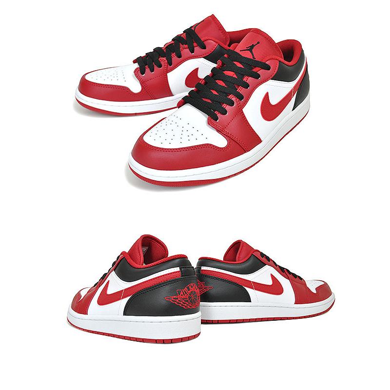 ナイキ エアジョーダン 1 ロー NIKE AIR JORDAN 1 LOW white/gym red-black 553558-163 BULLS スニーカー AJ1 ブルズ ホワイト ジムレッド ブラック｜ltd-online｜03