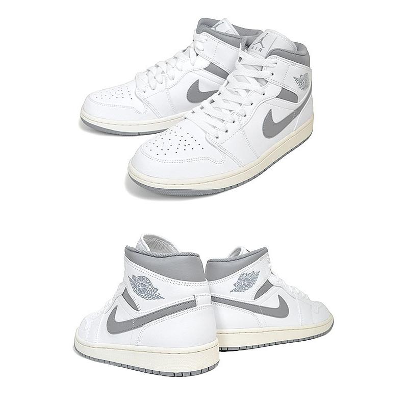 ナイキ エアジョーダン 1 ミッド NIKE AIR JORDAN 1 MID white/stealth 554724-135 ホワイト ステルス スニーカー ヴィンテージ セイル グレー VINTAGE GREY｜ltd-online｜03