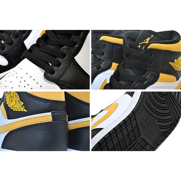 靴 Nike Air Jordan 1 Mid White/Pollen-Black Nike Air Jordan 1 Mid 