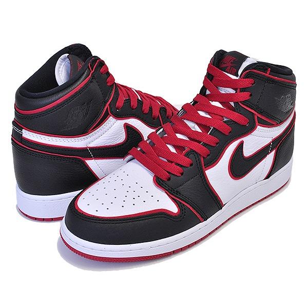 ナイキ エアジョーダン 1 ハイ OG ガールズ NIKE AIR JORDAN 1 HI OG (GS) BLOODLINE black/gym red-white レディース スニーカー キッズ AJ1 Flight Reimagined｜ltd-online｜02