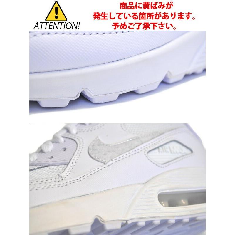 ナイキ スニーカー エアマックス 90 レディース ホワイト NIKE AIR MAX 90 MESH (GS) white/white-cool ray ウィメンズ 白 訳あり価格｜ltd-online｜05