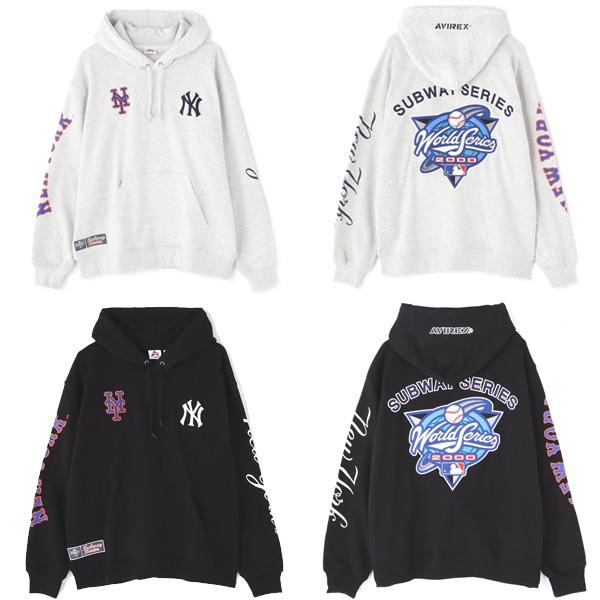 アヴィレックス x MLB フーディ サブウェイシリーズ AVIREX MLB HOODIE SUBWAY SERIES 783-3231011 ニューヨーク ヤンキース メッツ NY パーカー｜ltd-online｜02