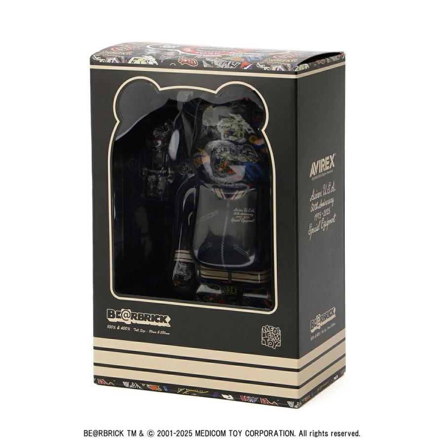 AVIREX（アヴィレックス） ベアブリック 50th バーシティ 100％ & 400