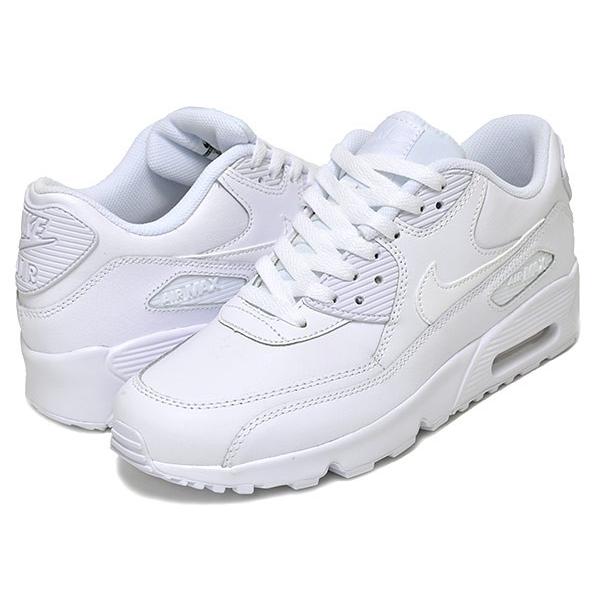 NIKE（ナイキ） エアマックス 90 ホワイト レザー ガールズ 833412-100
