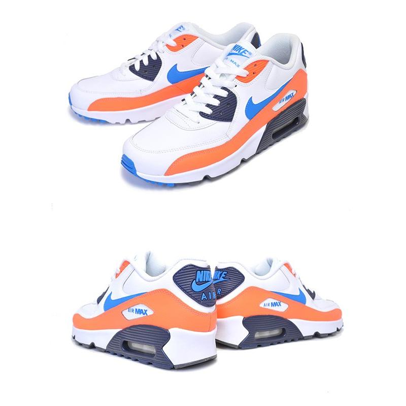 air max 90 white photo blue total orange