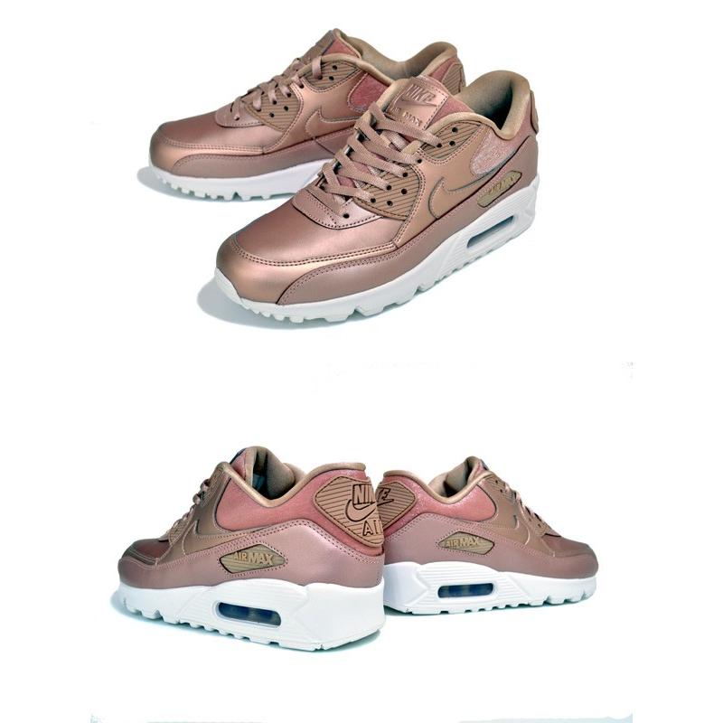 ナイキ ウィメンズ エアマックス 90 プレミアム NIKE WMNS AIR MAX 90 PREMIUM mtlc red bronze 896497-902 スニーカー レディース ブロンズ シャイニー｜ltd-online｜03