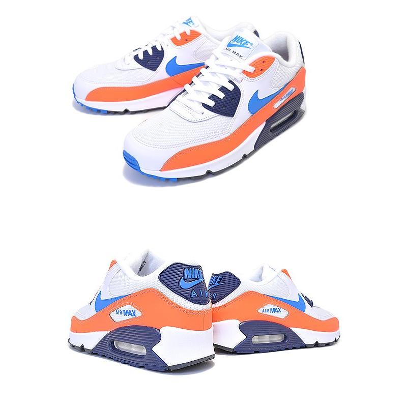 nike air max 90 white blue orange