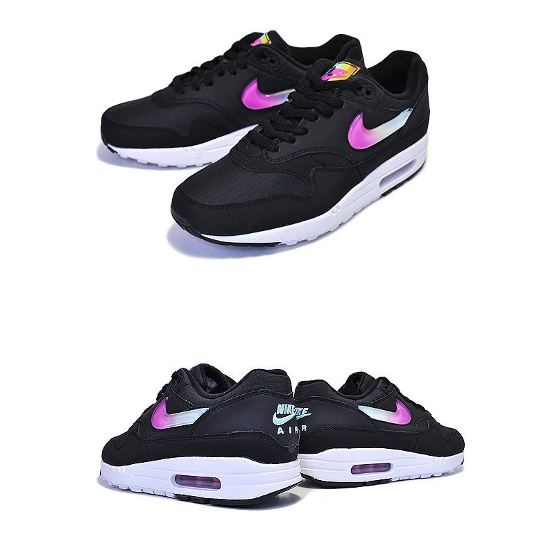 1 NIKE AIR MAX 1 SE black blue gaze active fuchsia AO1021 003 JELLY SWOOSH