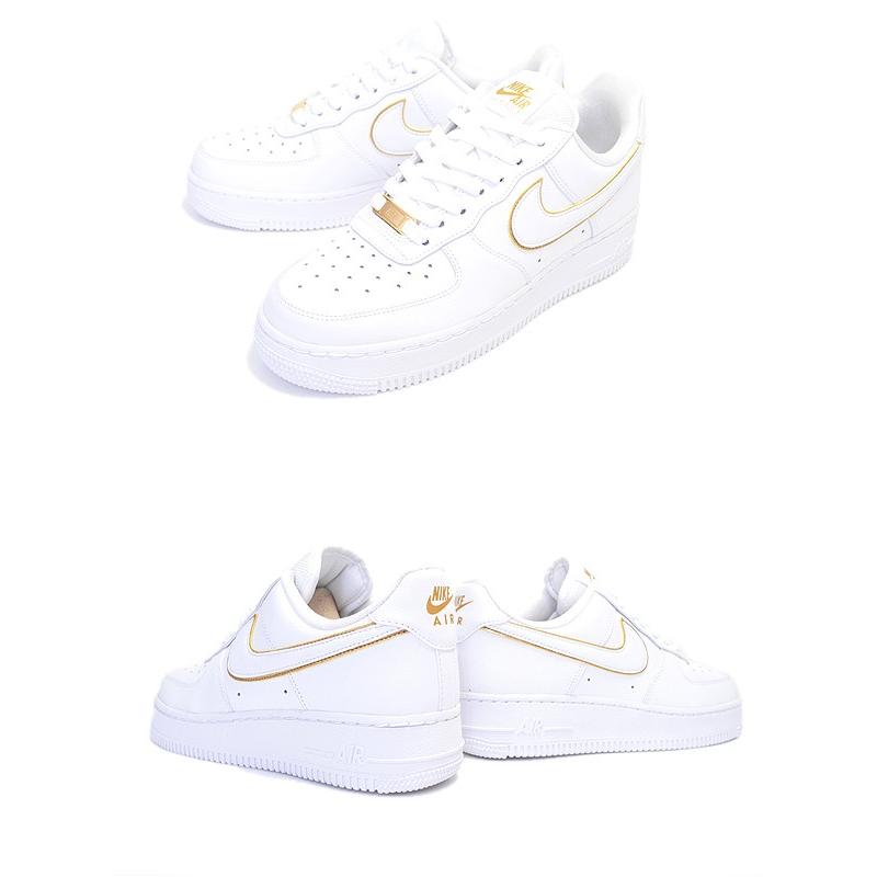 ナイキ ウィメンズ エアフォース 1 07 ESS NIKE WMNS AIR FORCE 1 07 ESS white/white-metallic  gold ao2132-102 レディース スニーカー ホワイト ゴールド