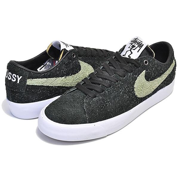 NIKE / SB ZOOM BLAZER LOW QS/ズームブレーザーロー/ブラック/BQ6449-001/28cm/BL NIKE（ナイキ） NIKE SB ZOOM BLAZER LOW QS STUSSY blk/p.grn KEVIN